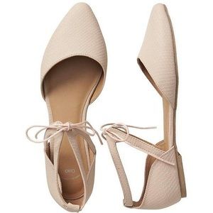 Gap factory nude lace up flats